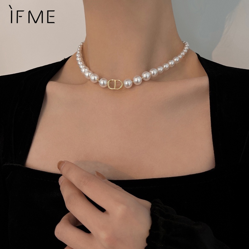IF ME Vòng cổ Ngọc Trai Thời Trang Hàn Quốc Dành Cho Nữ