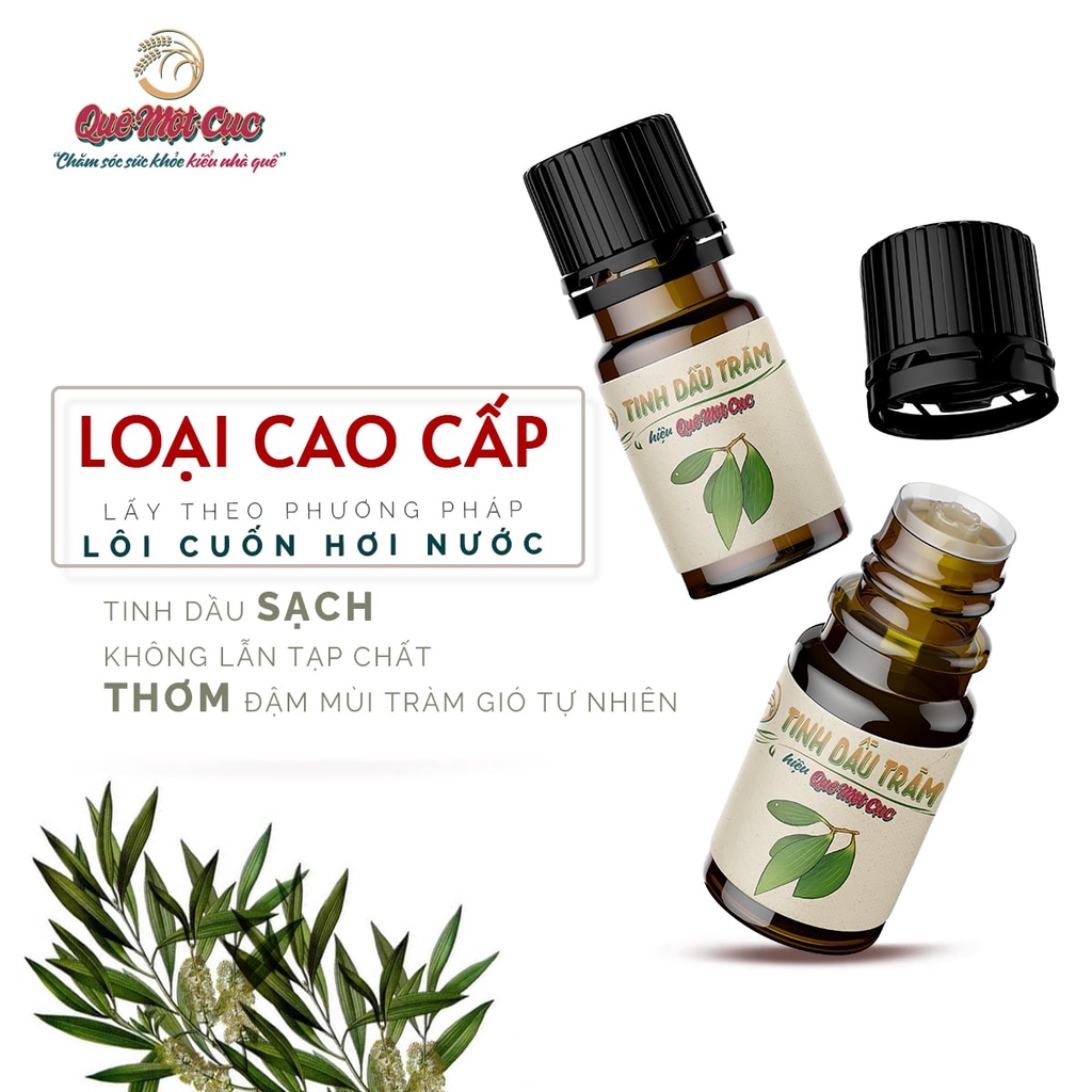 Tinh dầu tràm gió [LOẠI XỊN] cam kết 100% nguyên chất, chiếc tách đặc biệt QUÊ MỘT CỤC 10ml (handmade))