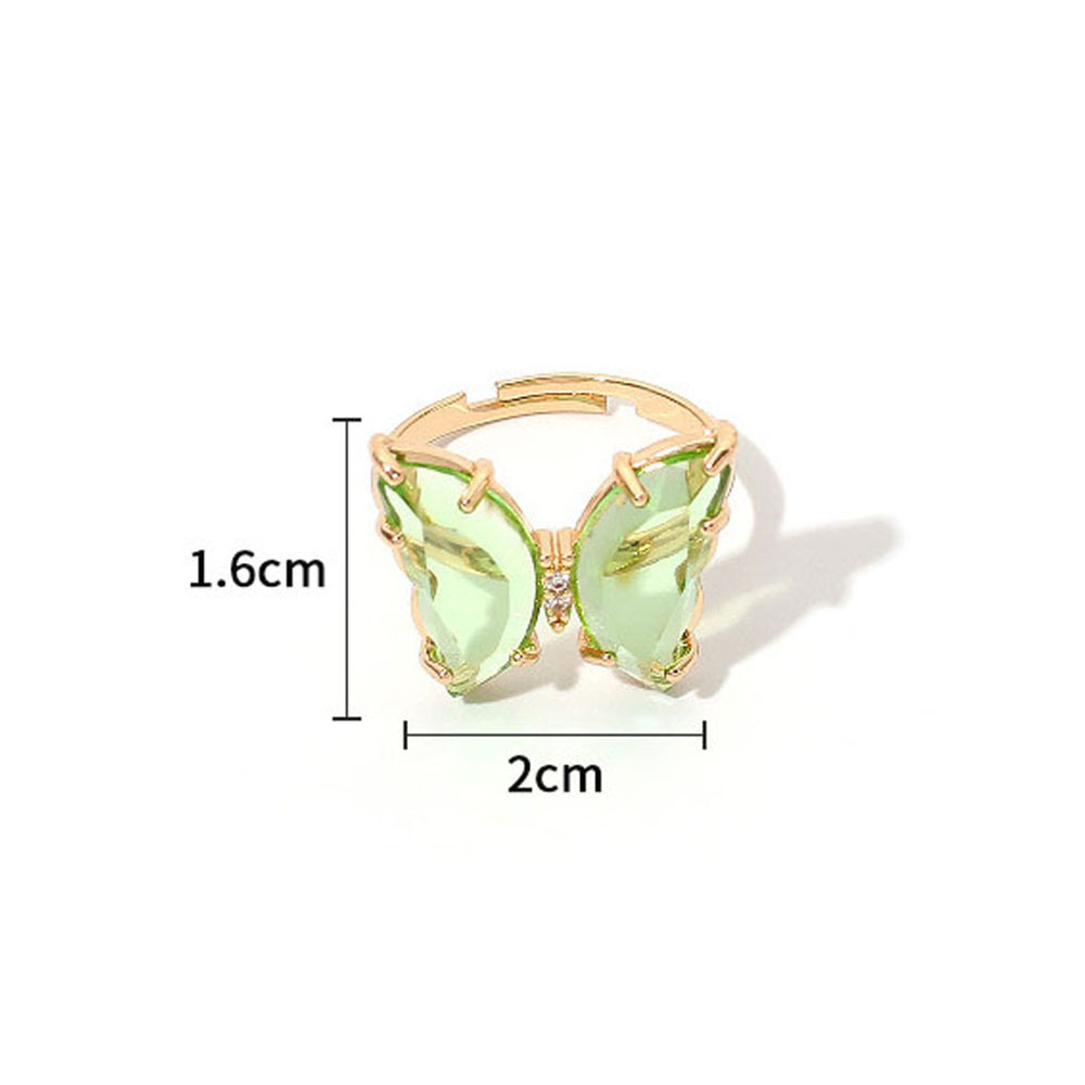 Nhẫn nữ phối mặt bướm thời trang ấn tượng