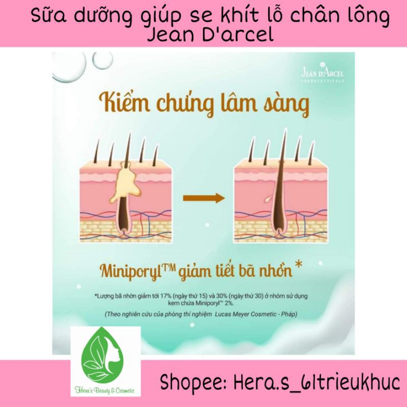 Sữa dưỡng giúp se khít lỗ chân lông Jean D'arcel 50ml ngăn ngừa mụn,kiểm soát bã nhờn