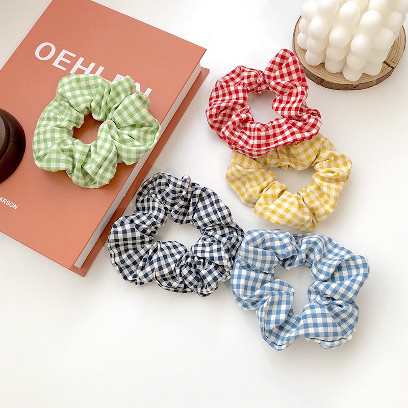 [Mã FAGOGO giảm 12% đơn 99K] Scrunchies chun cột, buộc tóc hoạ tiết kẻ caro loại đẹp | BigBuy360 - bigbuy360.vn