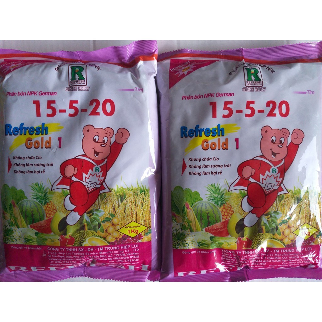 Phân bón NPK 15-5-20 - NPK phức hơp Refresh Gold 1