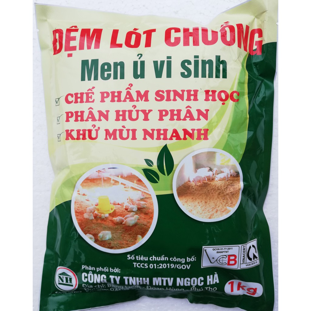 1 kg Đệm lót chuồng, men ủ vi sinh, chế phẩm sinh học, phân hủy phân khử mùi nhanh