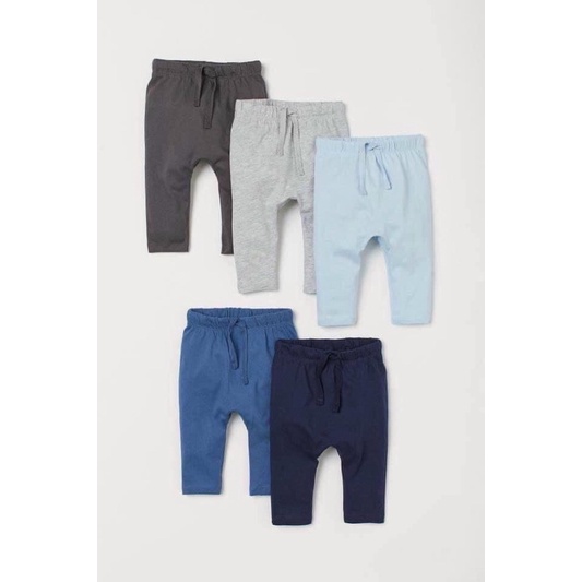 Sét 5 quần cotton bé trai 5 màu siêu cute, quần dài cotton bé trai có sẵn