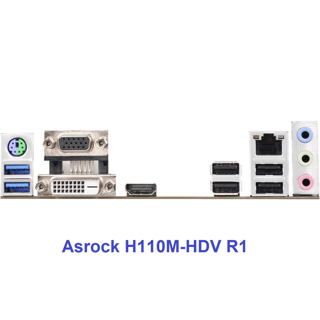 Main Asrock H110M HDV hàng cũ, nguyên bản. Bo mạch chủ Asrock H110m HDV