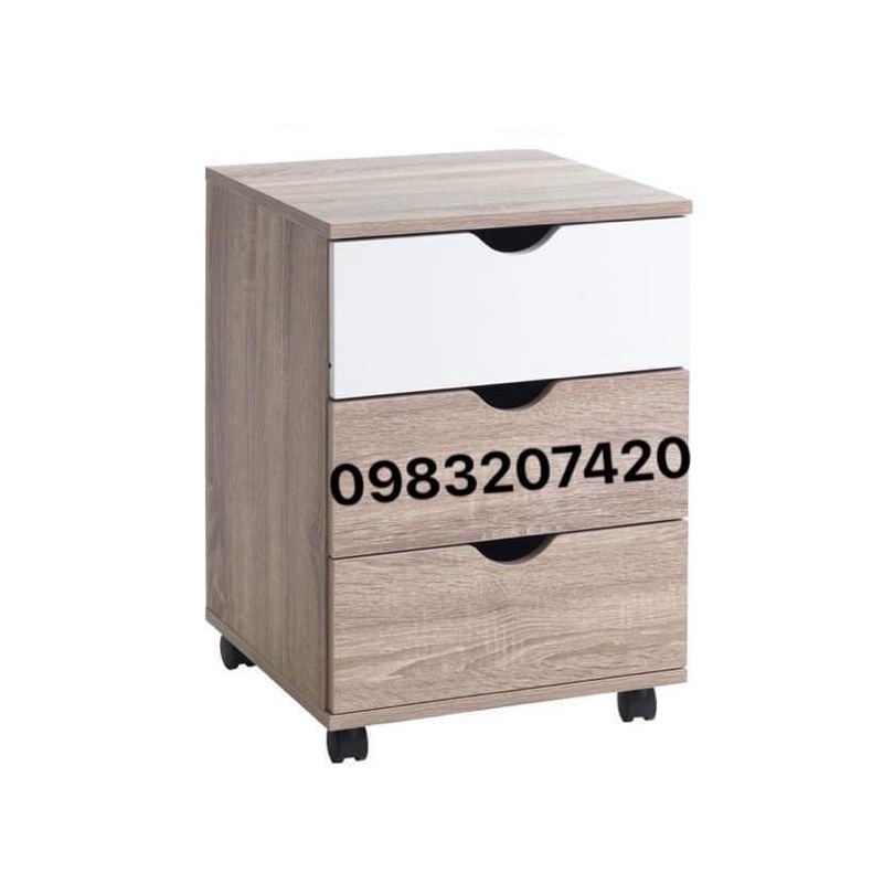 Tủ Cá Nhân, Tủ Di Động 3 Ngăn Kéo Có Bánh Xe