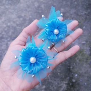 Sét 2 cột đính hoa vải cho bé thun 3cm(Ảnh thật)