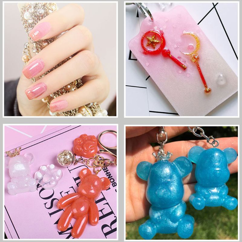 Set 4 Hộp Bột Kim Tuyến Lấp Lánh Dùng Để Trang Trí Móng Nghệ Thuật