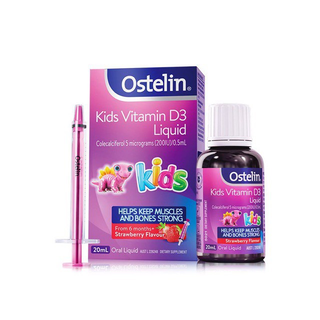 Ostelin Kids Vitamin D3 Liquid,Infan Drops.Bổ Sung Vitamin D3 Cho Bé Từ Sơ Sinh