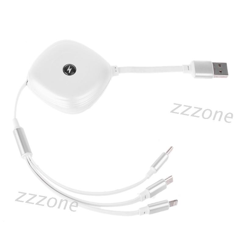 Cáp Sạc Nhanh 3 Trong 1 Type C Micro Usb 8pin Cho Iphone-Ipad - Sony