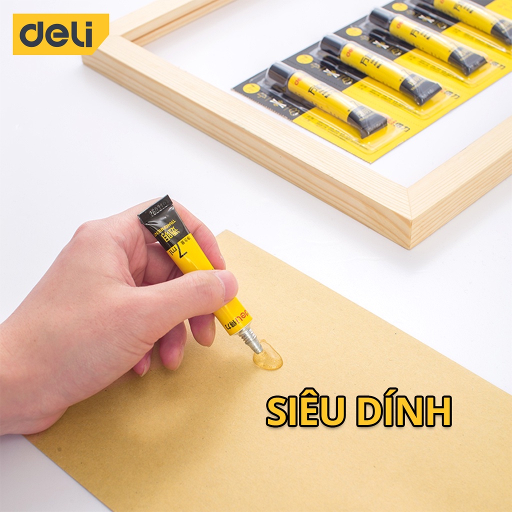 Keo Siêu Dính Đa Năng Deli - 7ml/ 20ml - Có Thể Dán Trên Mọi Bề Mặt - Phù Hợp Sửa Chữa, Ghép Nối - 7140/7149