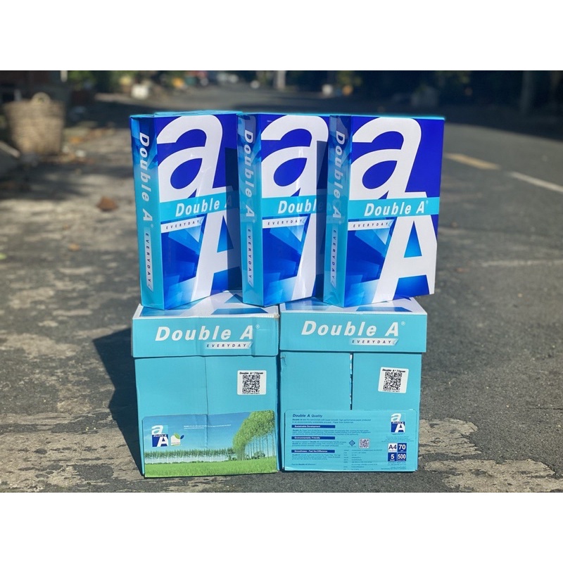 1 Thùng Giấy A4 Double A 70gsm (5 Ream)