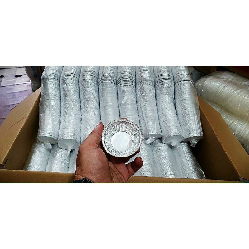Lốc 100 cái Đế Cốc Chén khuôn giấy bạc nướng thực phẩm - chén bạc