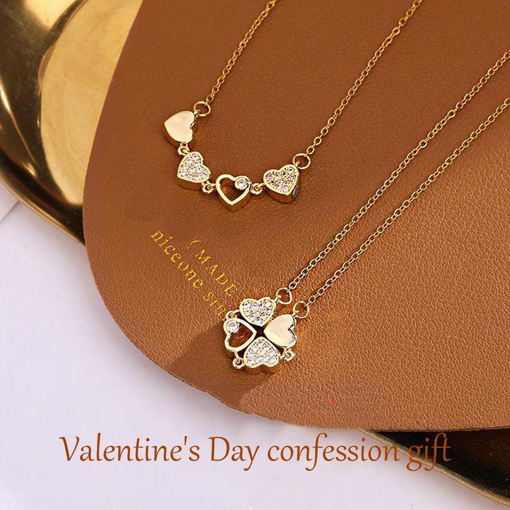 MOCHO Dây Chuyền Mặt Trái Tim Đính Đá Thời Trang Cho Nữ