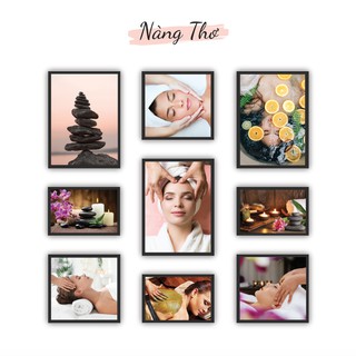 BỘ 9 TẤM TRANH DÁN TIỆM SPA & THẨM MỸ PHUN XĂM_THIẾT KẾ NÀNG THƠ