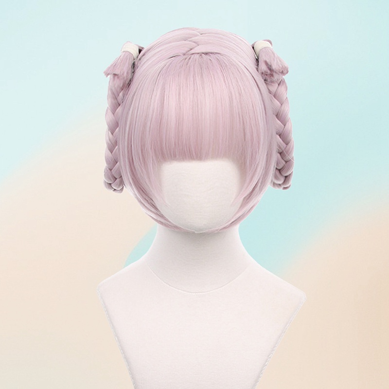 Bím Tóc Giả Màu Hồng Nhạt Hóa Trang Nhân Vật Nazuna Nanakusa Yofukashi no Uta