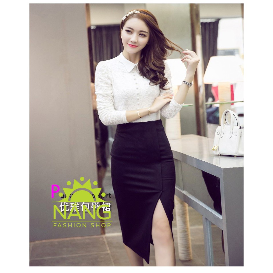 CHÂN VÁY XẺ TRƯỚC