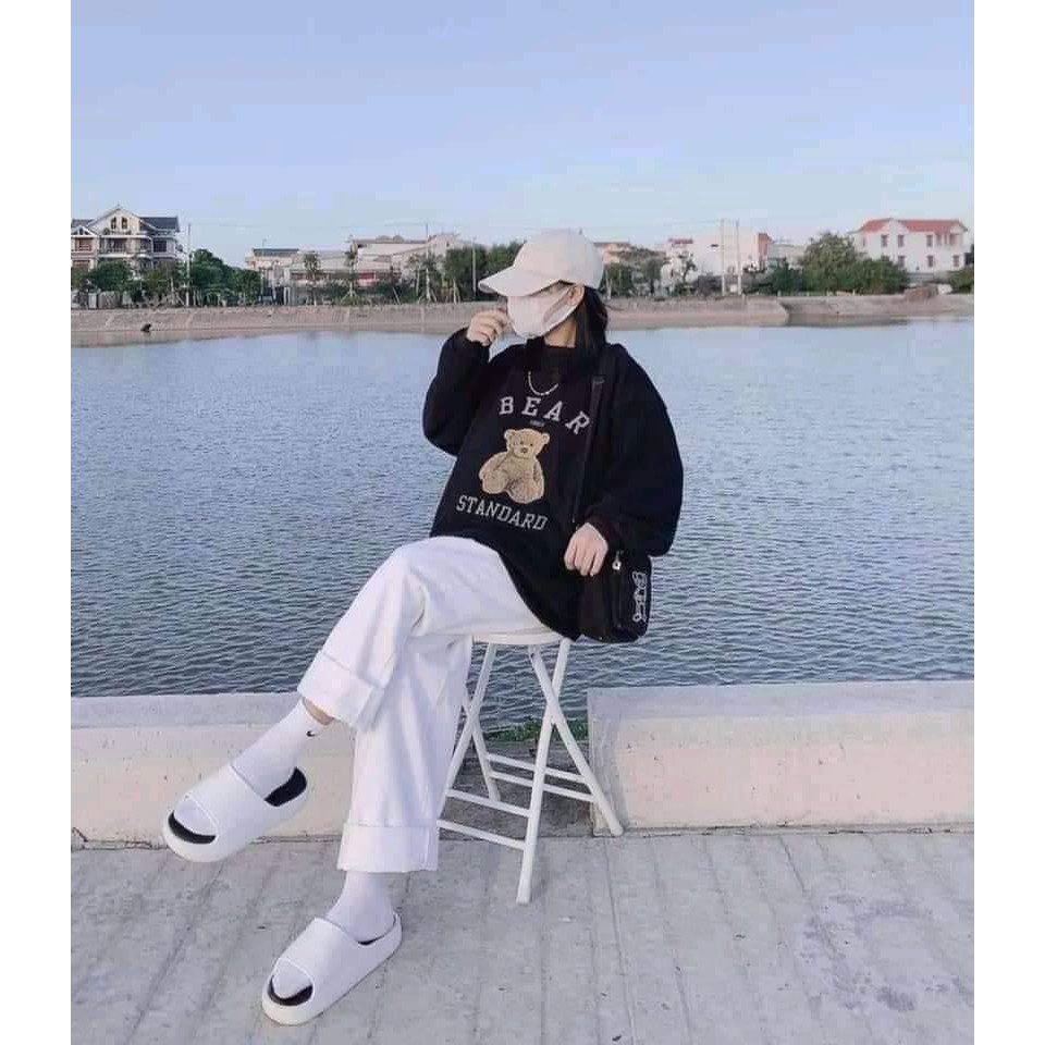 [Ảnh thật/video AS01] Áo hoodie Nữ_Áo sweater Hình Gấu FROM THỤNG ,tay bồng đủ màu | BigBuy360 - bigbuy360.vn