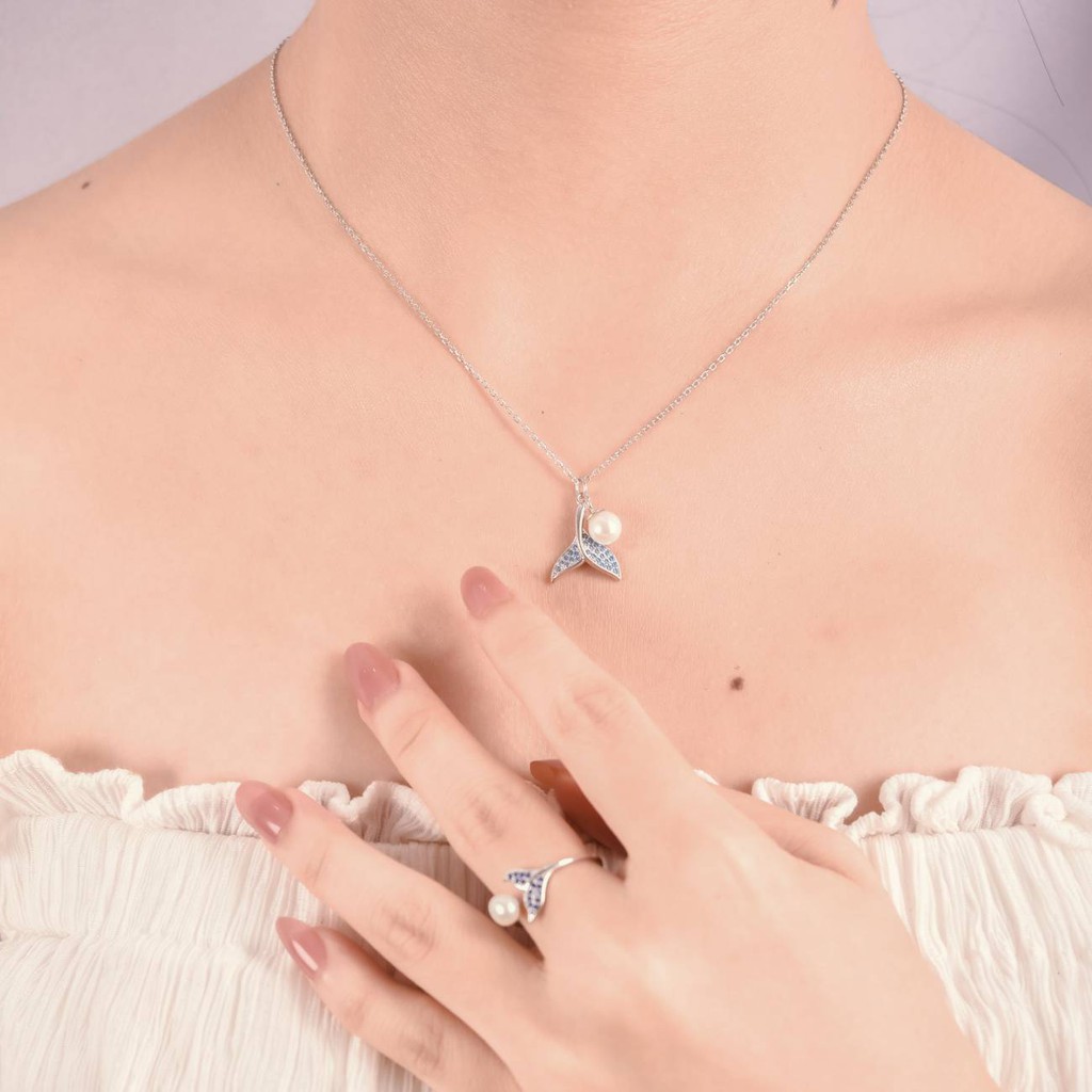 Nhẫn Bạc Nữ Mon Lilas BST Đuôi Tiên Cá Rực Rỡ N052102