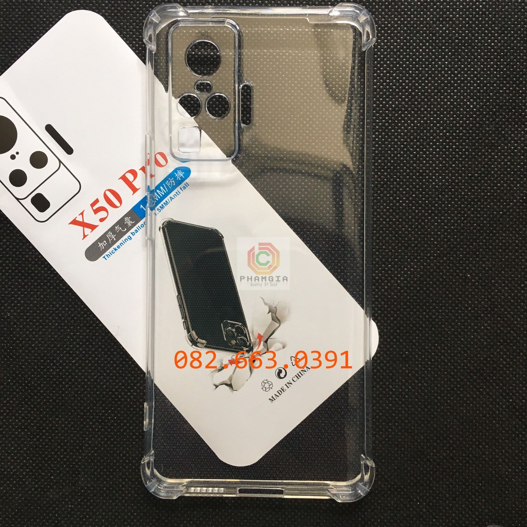 Ốp lưng Vivo X50 pro chống sốc dẻo trong