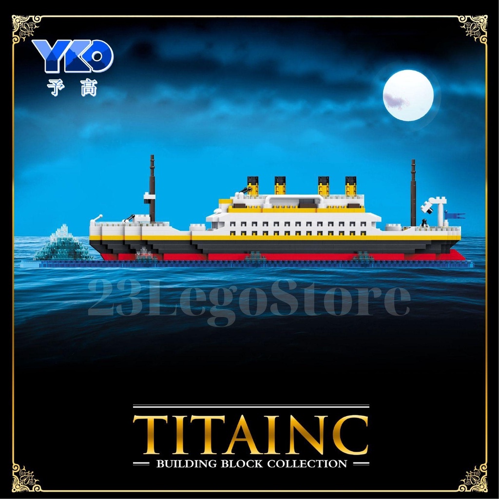 Bộ đồ chơi lắp ghép Tàu Titanic cỡ nhỏ dài 32cm , Titanic Ship làm đồ trang trí hoặc quà tặng độc đáo