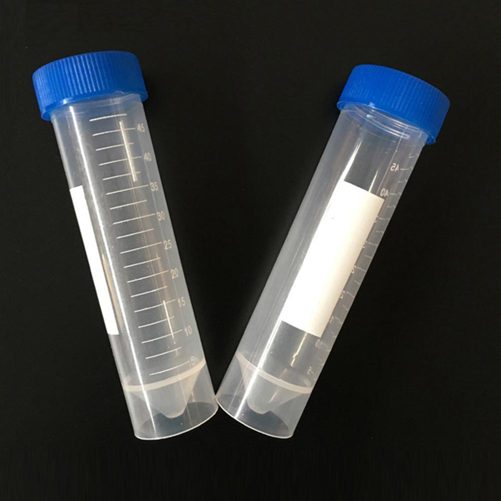 Ống Thí Nghiệm Hóa Học Đáy Phẳng 50ml Có Nắp Vặn AUGUSTINA Cho Văn Phòng / Trường Học