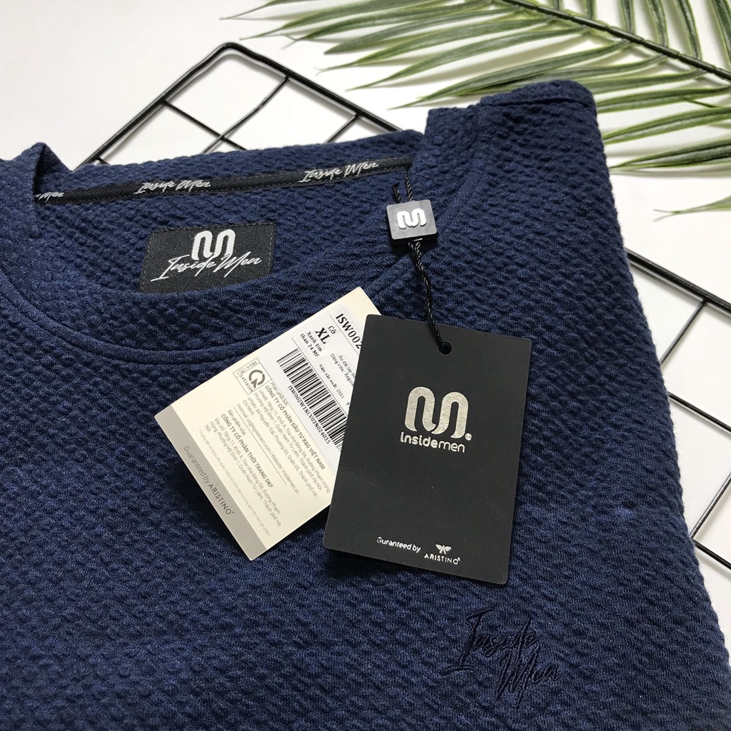 Áo thể thao nỉ,áo thu đông nam dài tay Insidemen SIÊU ẤM vải xốp hiệu ứng  3D ISW002W1