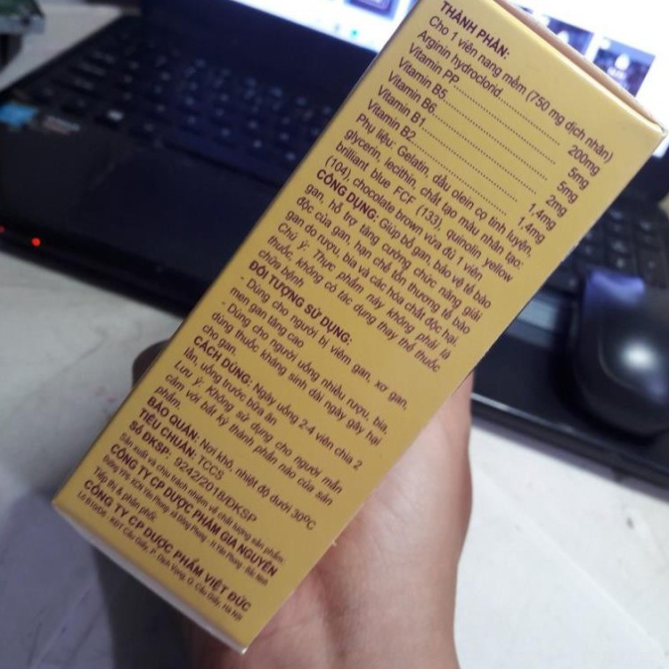 Viên uống bổ gan, hỗ trợ tăng cường sinh lý nam, giải độc gan Arginine Plus 200mg - Hộp 60 viên | BigBuy360 - bigbuy360.vn