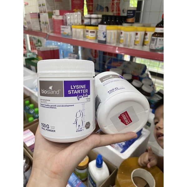 Bột Lysine Starter tăng chiều cao - Bioisland 150g - hàng Úc chuẩn đi air