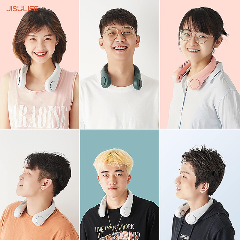 Quạt mini đeo cổ không cánh Jisulife FA12_Biên độ thổi rộng 360 độ mát mẻ dễ chịu, có thể sử dụng trong 10h_BH 12 tháng | BigBuy360 - bigbuy360.vn