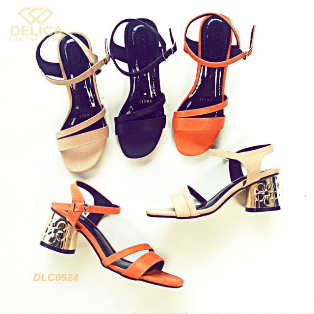 Giày sandal gót hoa thương hiệu delica