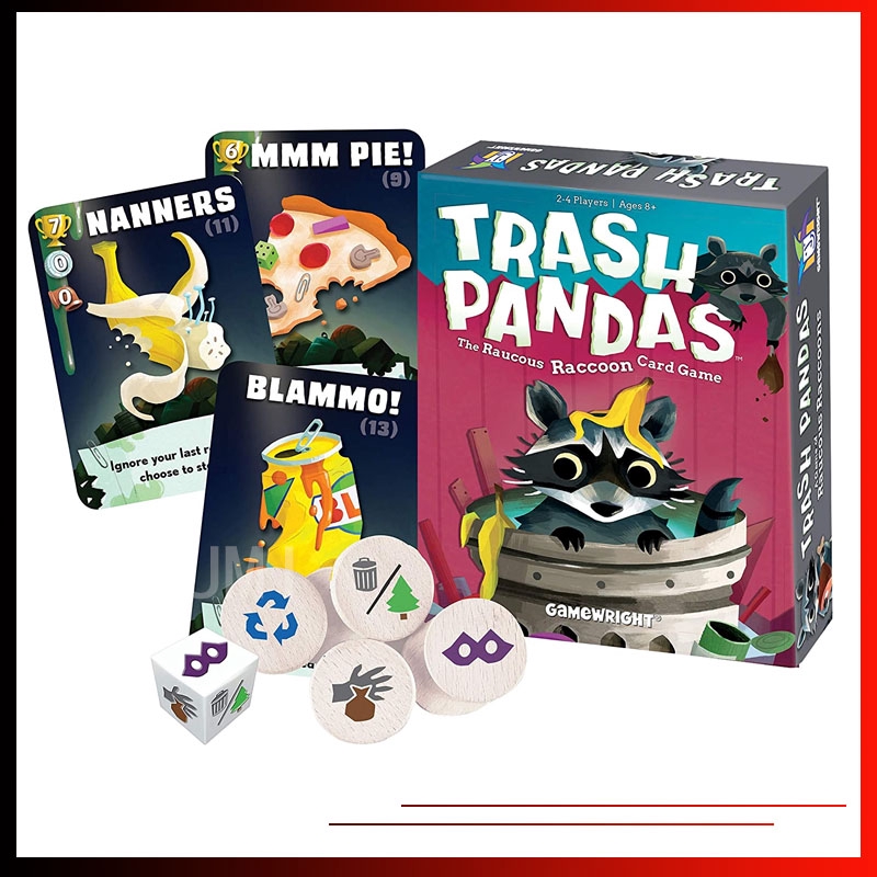 Bộ Thẻ Trò Chơi Trash Pandas The Raucous Raccoon Vui Nhộn