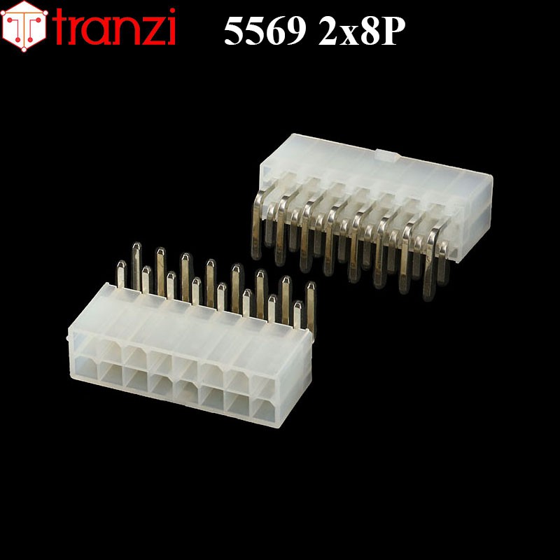 Giắc cắm header 4.2mm 5569 2x8P chân cắm cong trắng - túi 5 cái