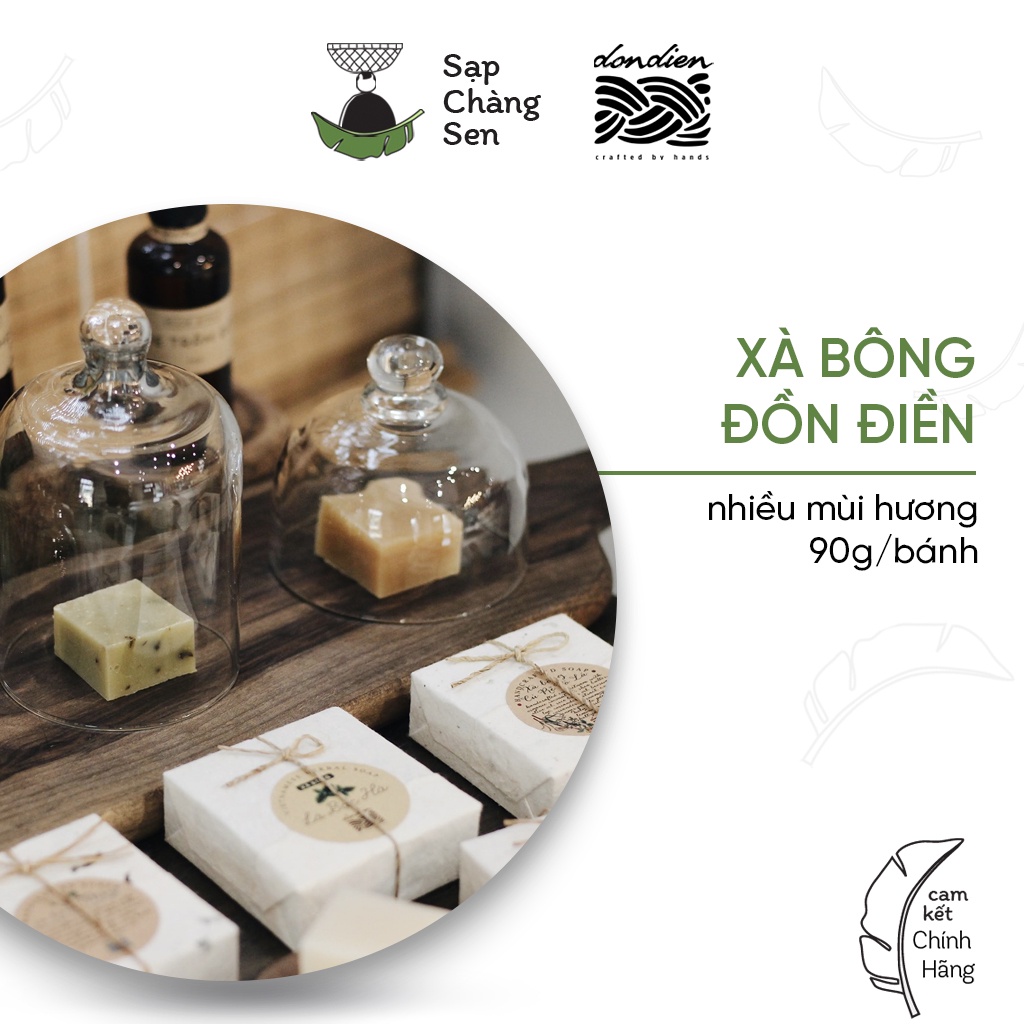 Xà bông (Đồn Điền) - 90g | hoa bưởi, nhài, hoàng lan, nước mùi, củ rễ vỏ lá