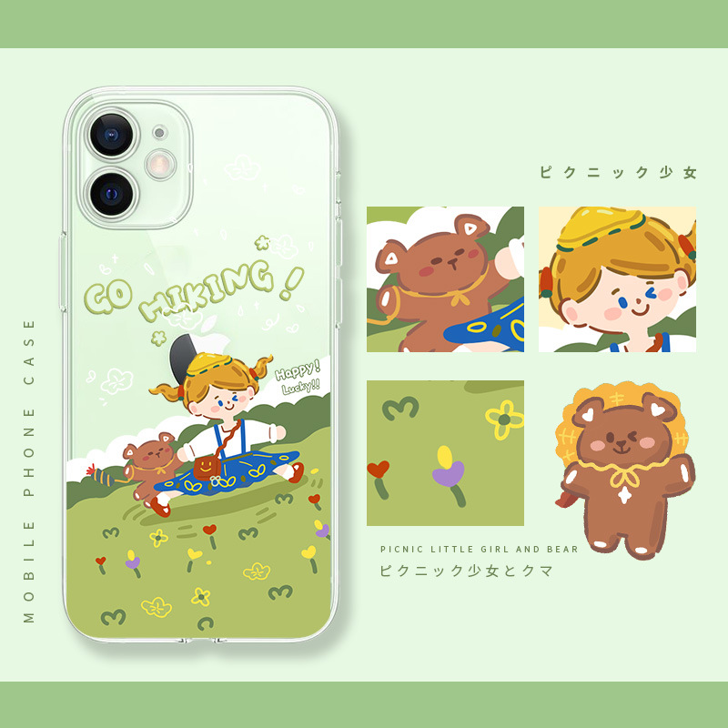 Ốp điện thoại TPU dẻo in bức tranh dã ngoại chống sốc trầy xước cho IPhone 11 Pro XR/XS/X 7 8 Plus | BigBuy360 - bigbuy360.vn