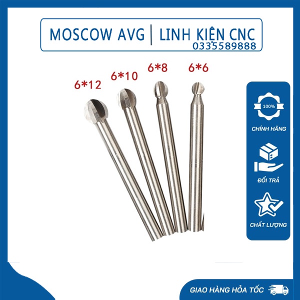 Mũi Khoét Sáo Diều Khoét Gỗ Hình Tròn Quả Đào Mũi Phá Thô Lắp Máy Mài Khuôn Cán 6mm Lưỡi 6 8 10 12 mm