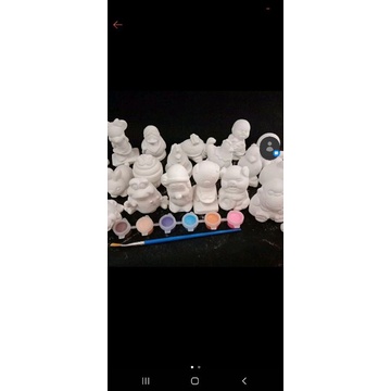 Tô tượng 10 con loại 5cm kèm 6 màu và 1 cọ