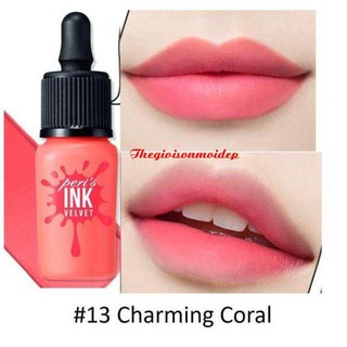 Son ink màu 13 – Charming Coral (Màu hồng san hô):
