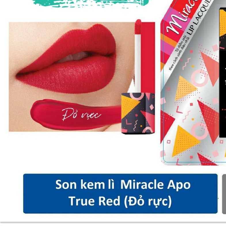 Son kem lì Miracle Apo Lip Lacquer Matte 3ml (Bao bì mới)