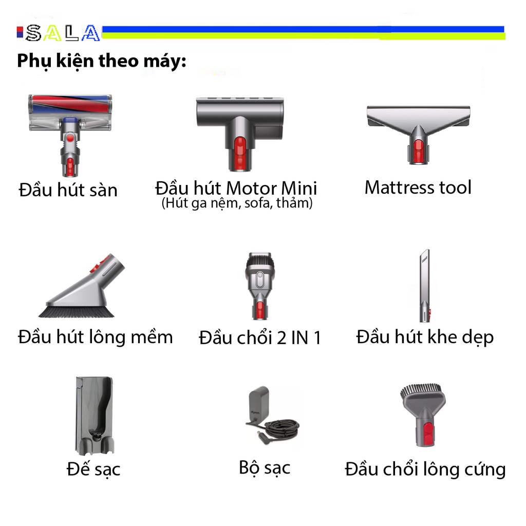 Máy hút bụi không dây cao cấp Dyson V7 Fluffy Used