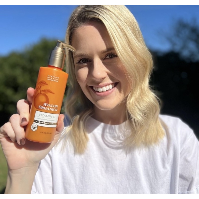 Sữa rửa mặt dưỡng ẩm & làm trắng da hữu cơ Avalon Organics 177ml. .