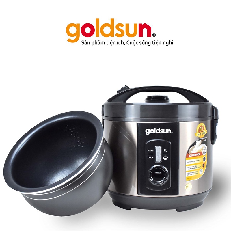 Nồi cơm điện lòng niêu Goldsun Việt Nam GRC5042 - Dung tích 1.8L, lòng nồi dày tới 1.6mm - Bảo hành 12 tháng chính hãng