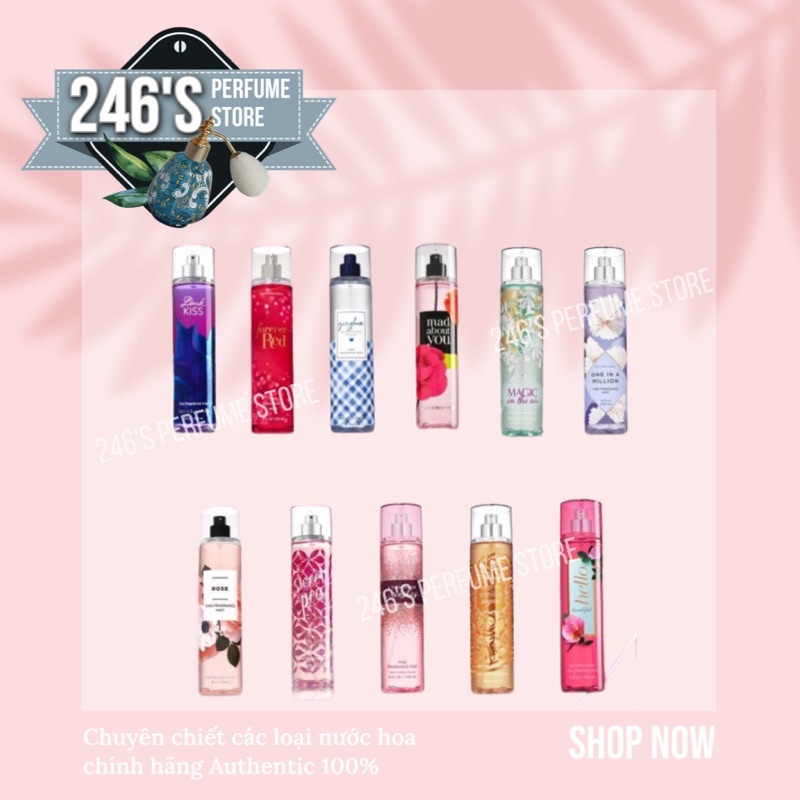 ✨10ML✨Xịt thơm Body Mist Bath and body Works 10ml - New✨10ML✨