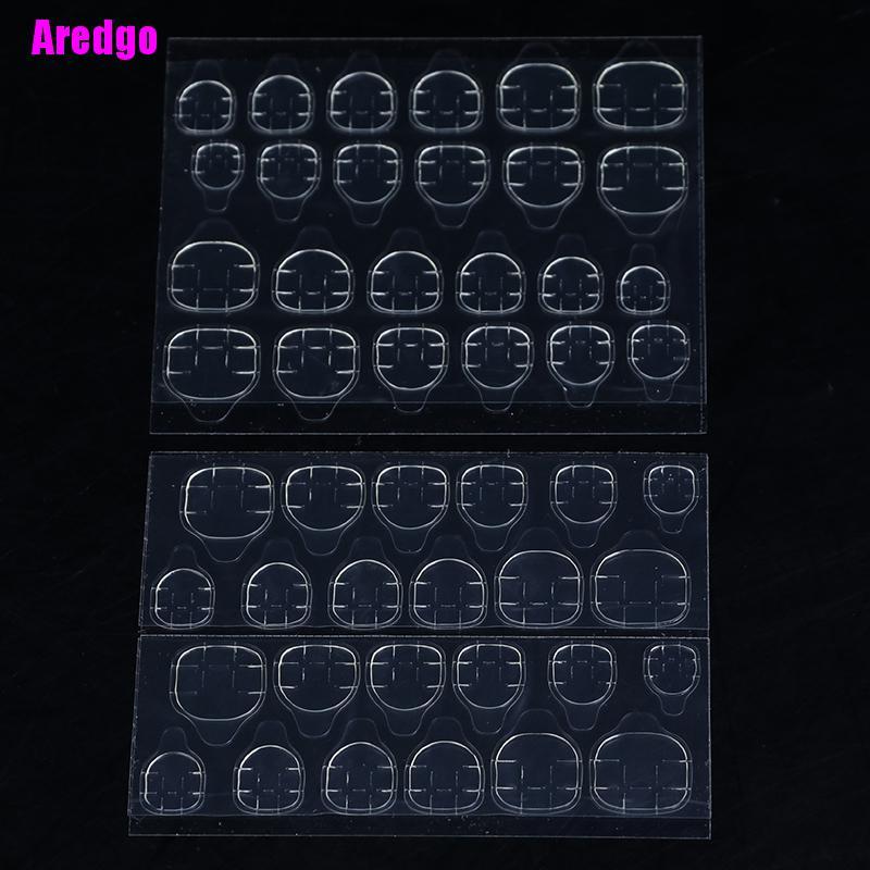 [Hàng mới về] Set 240 miếng dán móng tay giả 2 mặt trong suốt bằng acrylic