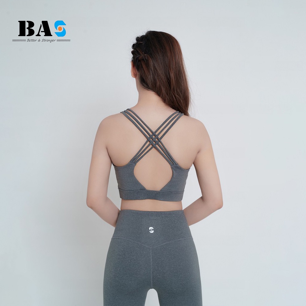 Set tập gym yoga aerobic nữ BAS thiết kế 6 dây đan lưng - S40034