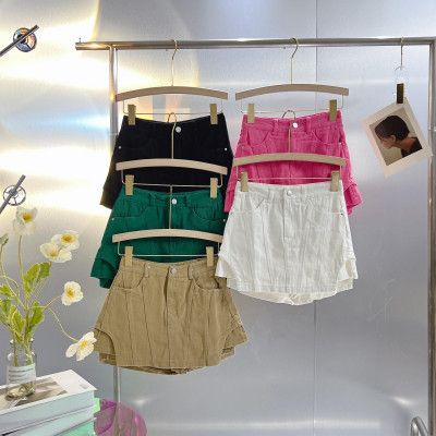 Chân váy chữ A xẻ gân tôn dáng Quảng châu