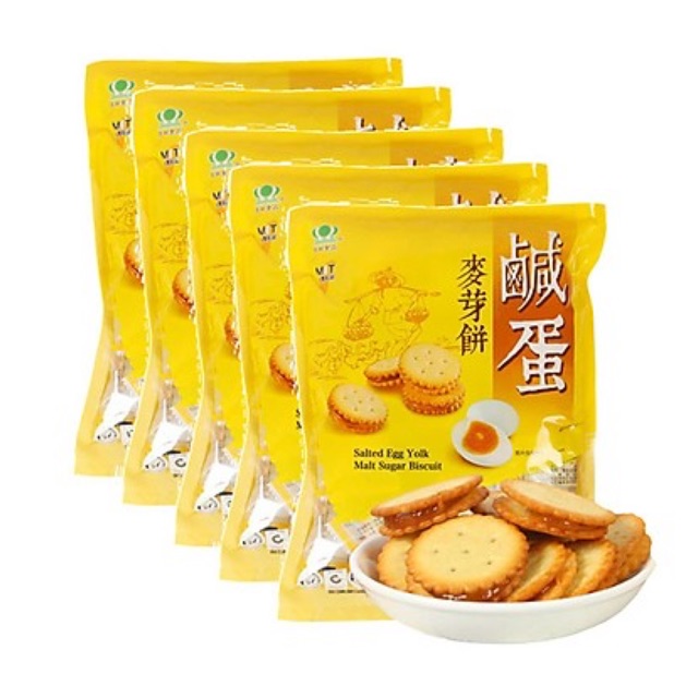 Bánh Quy Trứng Muối Đài Loan MIT Nhân Siêu Dẻo Gói Lớn 500 gram