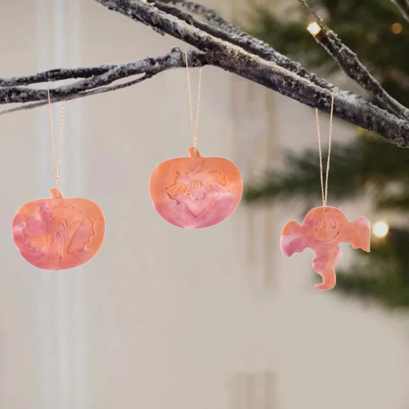 Set 6 Khuôn Silicone Làm Móc Khóa Phong Cách Halloween