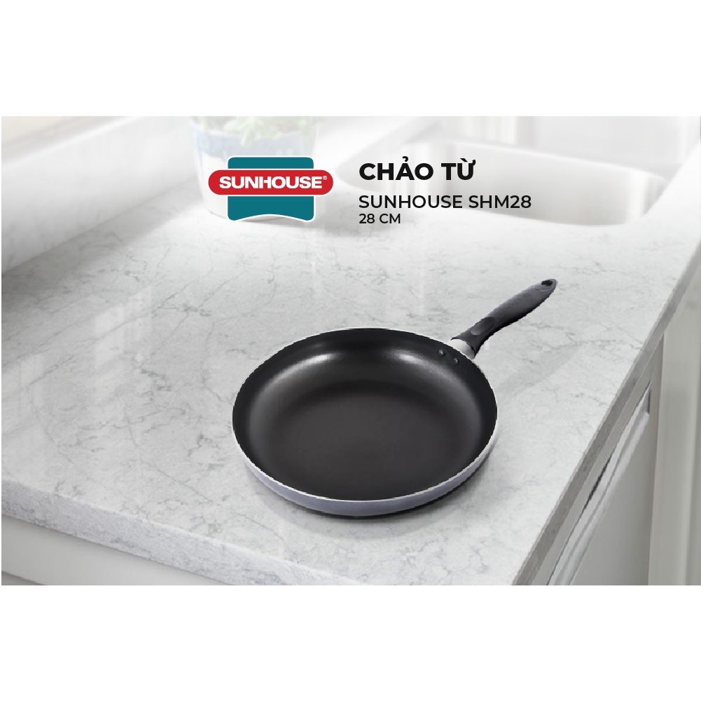 [LIFEMCMBP4 -12% đơn 250K] Chảo đáy từ SUNHOUSE phi 18-30cm (đen)