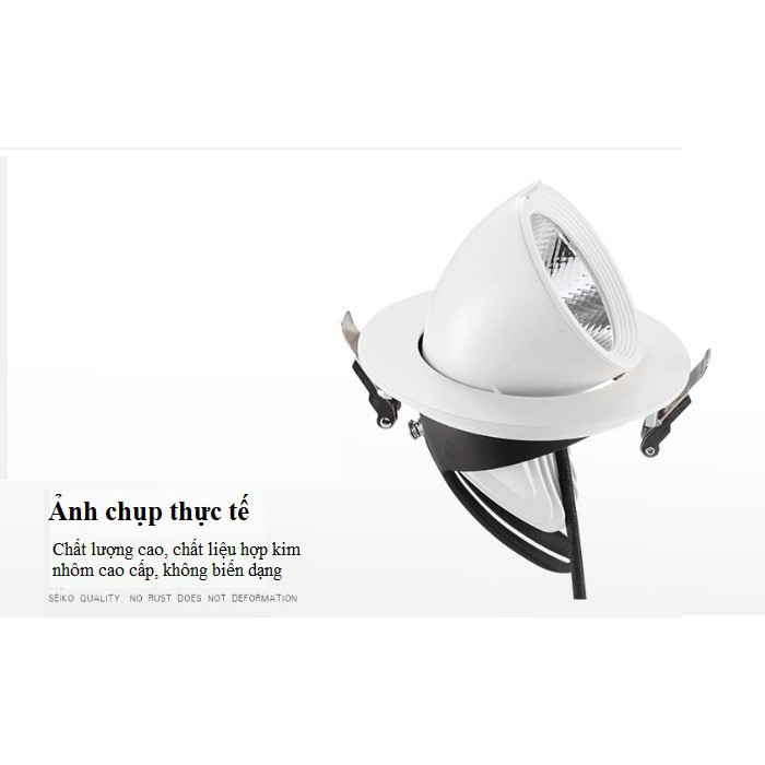 SALE SỐC  Đèn Led âm trần đế xoay 360 độ 7w, đèn soi tranh, đèn trang trí shop. [MIỄN PHÍ VẬN CHUYỂN 10K]